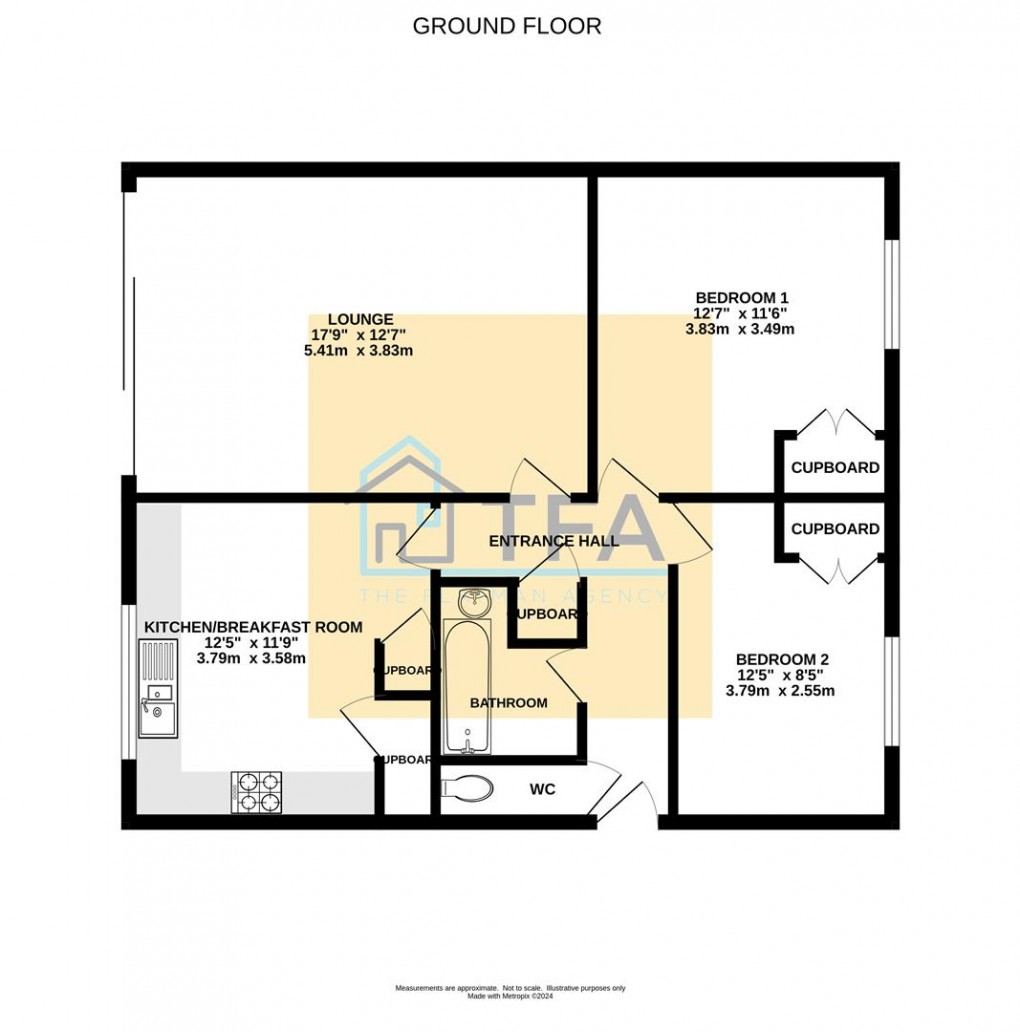 Floorplan for Petworth Court, Bath Court, Reading