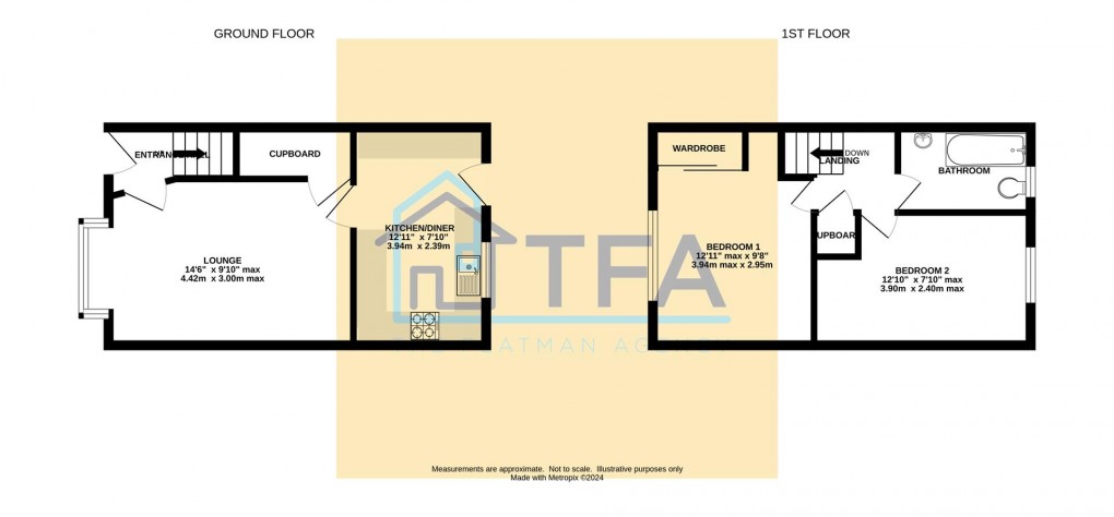 Floorplan for Lysander Close, Woodley, Reading